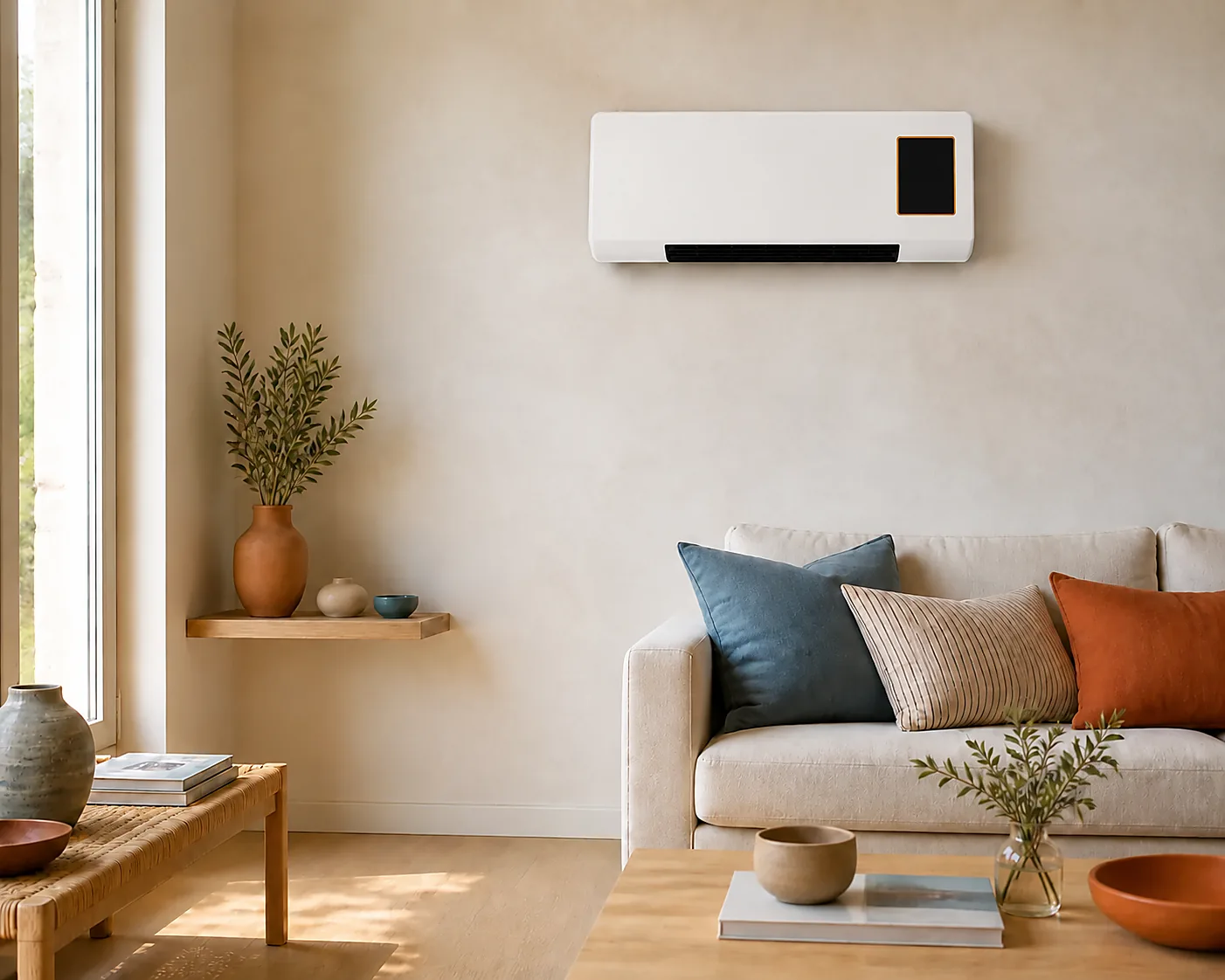 Frost Chill Air installé sur le mur d’un séjour lumineux